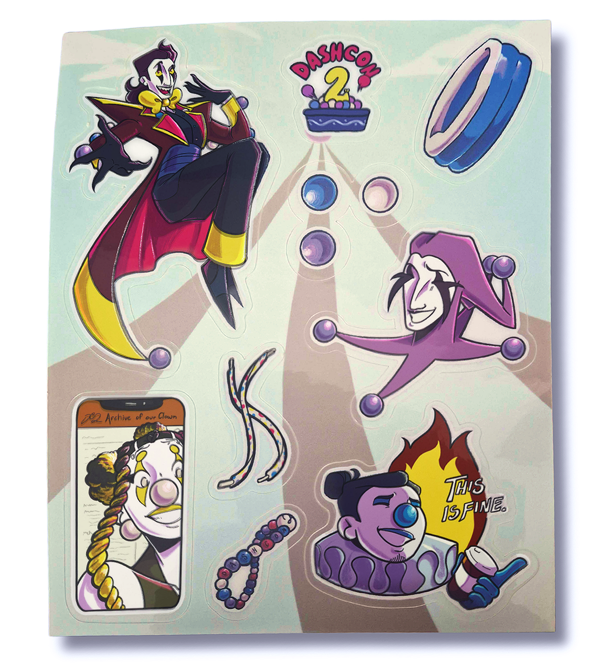 The Cirque du Dash Sticker Sheet