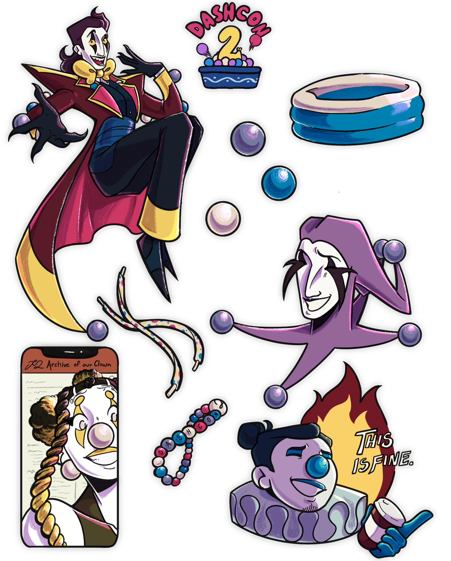 The Cirque du Dash Sticker Sheet