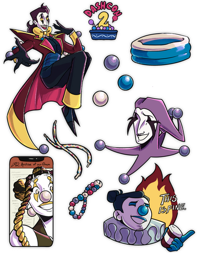 The Cirque du Dash Sticker Sheet