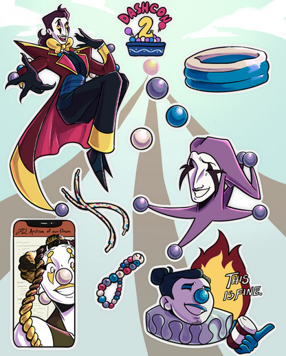 The Cirque du Dash Sticker Sheet